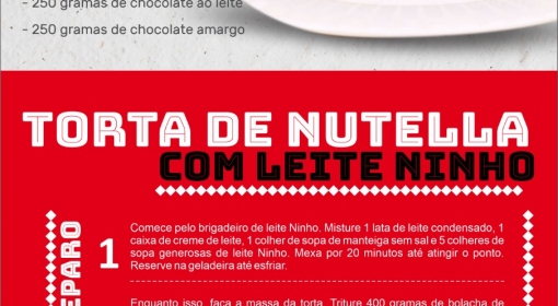 TORTA DE NUTELLA COM LEITE NINHO 